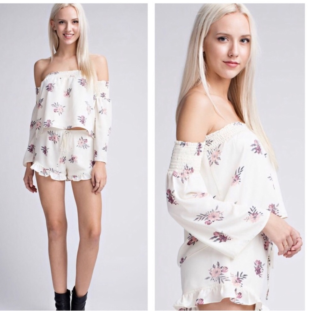 Off The Shoulder Floral Top
